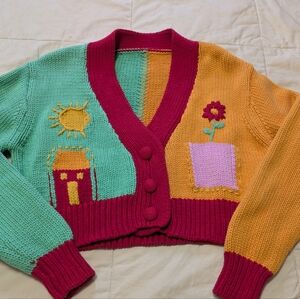 Colorful Women's Cardigan Sweater